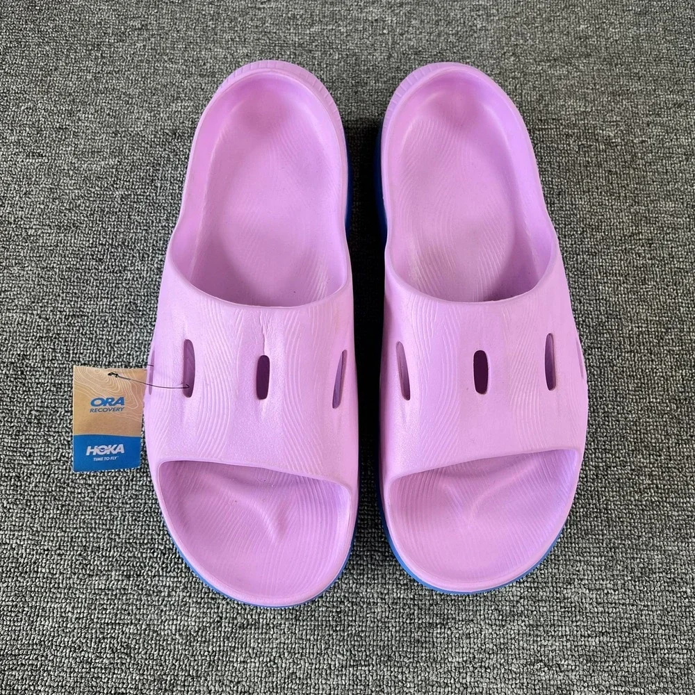 HOKA ORA Recovery Slide 3 Sandals Mens 13 Purple Blue Cushioned Slip On